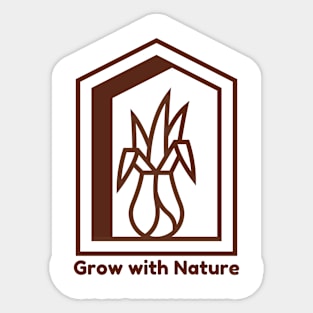 Grow With Nature Sticker